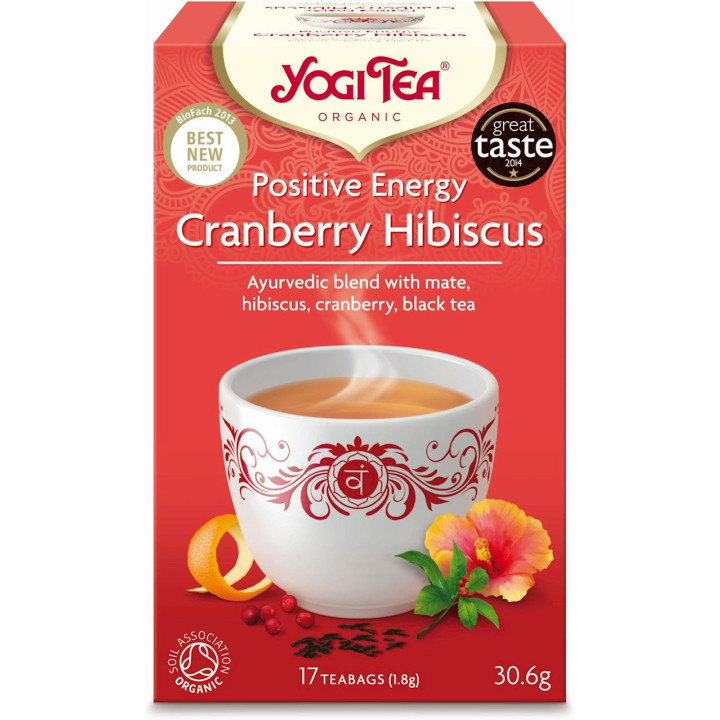 Herbatka Pozytywna Energia Żurawina Hibiskus (Positive Energy Cranberr | YOGI TEA - Ekochatka