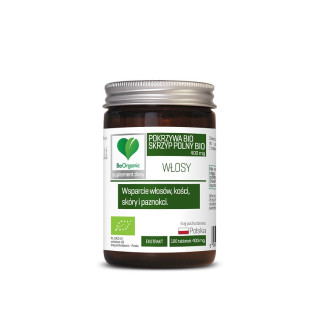 Skrzyp + Pokrzywa Ekstrakt BIO 100 Tabletek | BE ORGANIC - Ekochatka