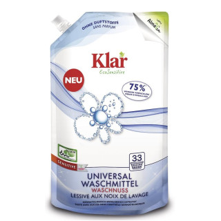 Płyn do Prania z Orzechów Mydlanych Uniwersalny Sensitive ECO 1,5l (33 | KLAR - Ekochatka