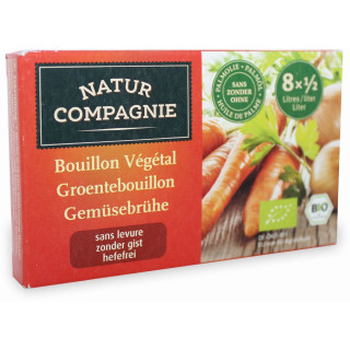 Bulion Kostki Warzywne bez Dodatku Cukrów i Drożdży BIO (8x10,5g) 84g | NATUR COMPAGNIE - Ekochatka