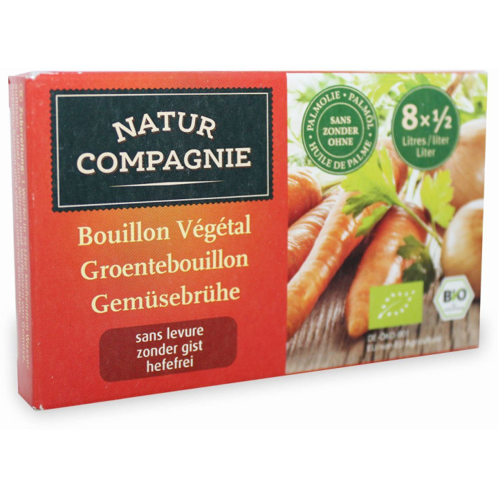 Bulion Kostki Warzywne bez Dodatku Cukrów i Drożdży BIO (8x10,5g) 84g | NATUR COMPAGNIE - Ekochatka