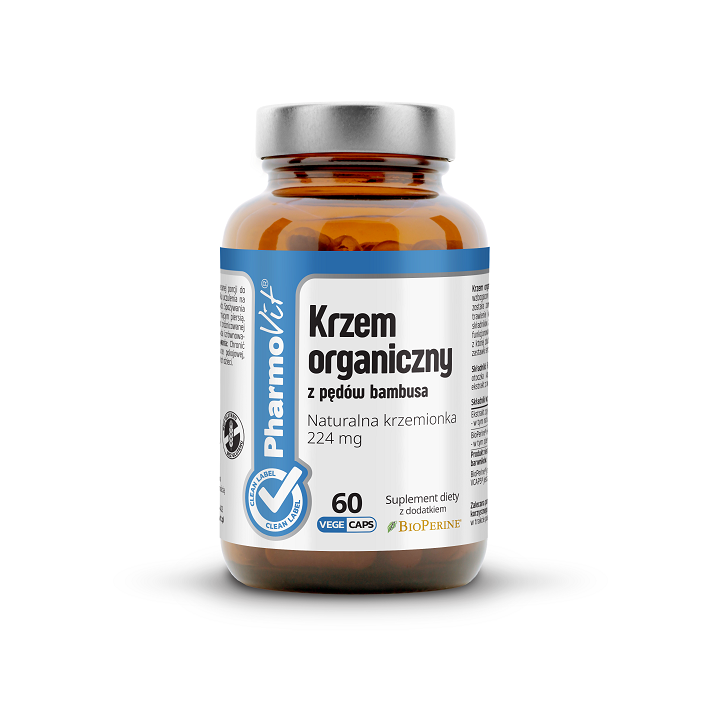 Krzem Organiczny z Pędów Bambusa (448 mg) Bezglutenowy 60 Kapsułek | PHARMOVIT - Ekochatka