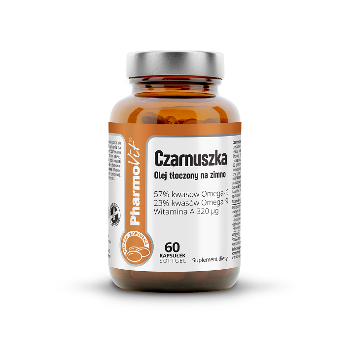 Czarnuszka (500 mg) Bezglutenowa 60 Kapsułek | PHARMOVIT - Ekochatka