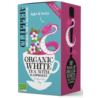 Herbata Biała z Maliną BIO (20x1,7g) 34g | CLIPPER - Ekochatka