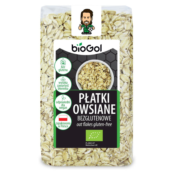 Płatki Owsiane Bezglutenowe BIO 300g | BIOGOL - Ekochatka