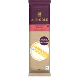 Makaron (Kukurydziano Ryżowy) Spaghetti Bezglutenowy BIO 500g | ALB-GOLD - Ekochatka
