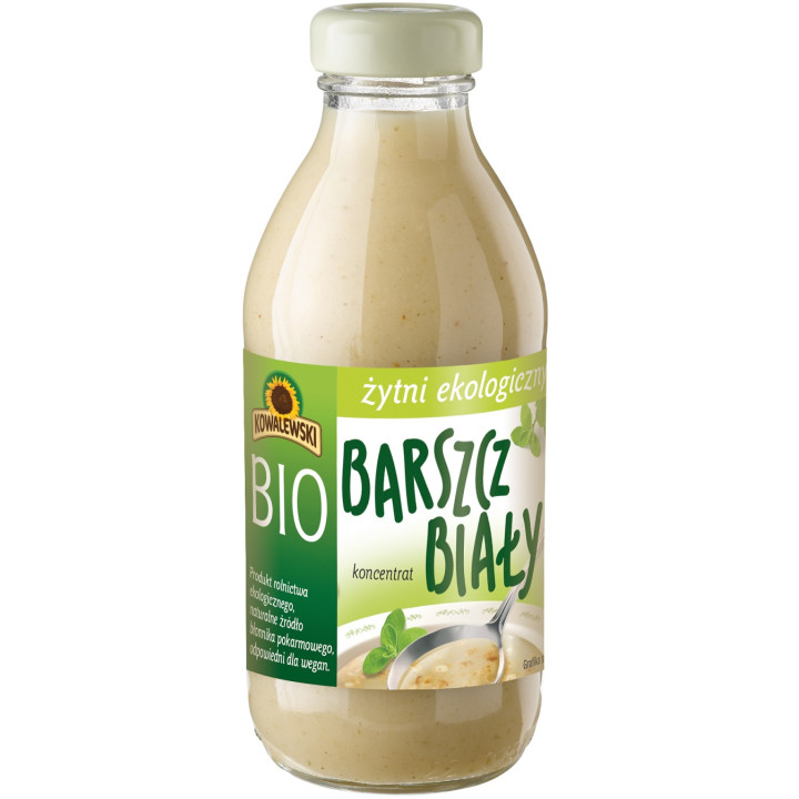 Barszcz Biały Żytni Koncentrat BIO 320ml | KOWALEWSKI - Ekochatka